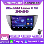 9-tolline Android Carplay jaoks Mitsubishi Lancer 9 CS 2000-2010 autoraadio Multimeedia videopleier GPS-navigatsioon WIFI 2+32GB 2+32GB