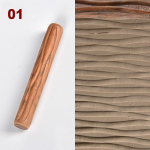 Uus keraamika puidust nikerdusmustriga kalakaal, vahtraleht, reljeefne pulk mudarull DIY keraamiline skulptuur modelleeriva savi t&ouml;&ouml;riist 1