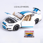1/32 skaalaga Shelby GT350 Diecast automudeli m&auml;nguasi, tagasit&otilde;mmatav heli ja valgusega m&auml;nguauto poistele, t&uuml;drukutele kingitus