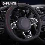 38cm 15inches Universal Car Steering Wheel Cover Artificial Leather Rubber sport stylish Non-slip Auto Interior Accessories 38CM-D-BLAKE
