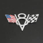 Metallist V8 Ameerika lipp Saksamaa lipp Suurbritannia lipp auto embleemi m&auml;rgi kleebis kleebis auto stiil A [America]