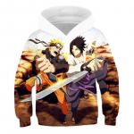 2023 Uus Naruto Hoodie Animatsioon Lastele 3D prinditud mood dressipluusid Poistele T&uuml;drukutele Laste pulloverid T&auml;navamantlid 3-14 a. 160cm
