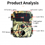 Jahikaamera Pr600c HD 12 MP metsloomade radade j&auml;lgimise kaamera &ouml;&ouml;n&auml;gemine 0,8 s p&auml;&auml;stik videoraja kaamera seirekaamera PR600C