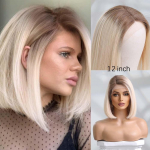 HAIRCUBE Inimjuuksed 13x1 pitsist eesmine parukas, &otilde;lg pikk, sirge esilet&otilde;stetud parukad naistele Ombre pruun Remy juustele kuumakindel