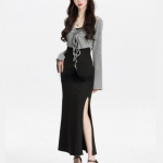 2023. aasta suvine seksikas retro vabaaja 2-osaline kleidikomplekt, naiste pidulik puhasv&auml;rviline kardigan + must midikleit Korea moe&uuml;likonnad S must