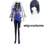 Anime M&auml;ng  Yelan Cosplay Kost&uuml;&uuml;m Liyue Hydro Parukas Tihedad Kombinesoonid Aksessuaarid T&auml;iskomplekt Naistele Seksikas Halloweeni &Uuml;likond L-(Costume+Wig)