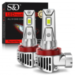 2tk Super Bright H11 LED esitule pirn H8 HB3 9005 HB4 9006 Mini Wireless 60W 40000LM CSP auto esilaterna jaoks Auto Plug & Play lambid Turbo Led udutuli H11 H8 H9