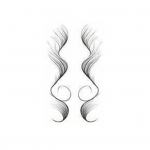 Peen juuste t&auml;toveeringuga kleebis, sile ja elav lokkimine