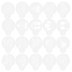 20 tk koogilillede pihustusvormid erinevad mustrid Korduvkasutatavad toidukvaliteediga k&uuml;psise &scaron;abloonid kohvikaunistused &scaron;abloonid &scaron;abloonid t&ouml;&ouml;riistad k&uuml;psetamine v&auml;rvimine