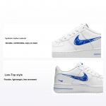 Nike Air Force 1 Low GS Doodle Swoosh - Valge Racer Blue Laste tossud DM3177-102 36