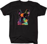 Neoonv&auml;rvid Frenchie Prantsuse buldogi koer Art Deco Unisex T-s&auml;rgid S