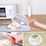 Mikrolaineahju kate, pritsmevastased mikrolaineahju toidukatted k&auml;epideme ja auruavadega, k&otilde;rge temperatuurikindel, BPA plastik, tavaline ainult kate oranž