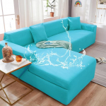 Veekindlad diivanikatted &uuml;hev&auml;rvilised nurgadiivani katted elastsed diivanikatted elutoa diivanikomplekt lemmikloomadele lastele 4 seater 230-300cm sinine