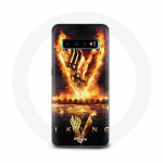 &Uuml;mbris Samsung Galaxy S10 Vikings Series 6. hooaja logo V tulem&otilde;&otilde;ga mustal taustal