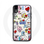 Coque pour Iphone X BTS Bangtan Sonyeondan BT21 Van Tata Chimmy Cooky Rj Koya Mang Et Shooky