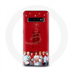 &Uuml;mbris Samsung Galaxy S10 BTS Bangtan Boysi punase taustaga j&otilde;ulukingituseks 2023