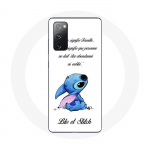 &Uuml;mbris Samsung Galaxy S20 FE Lilo ja Stitch Ohana Quote White jaoks