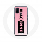 Kaitse&uuml;mbris Oppo A53 jaoks Blackpink K-popi grupp Logo Must Roosa Taust Roosa