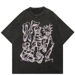2024 Streetwear Harajuku Cartoon Graphic Unisex T-s&auml;rk S must