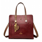 Stiilne kott Retro kandekott Naiste tekstuuriga PU naiste k&auml;ekott &Otilde;lakott Crossbody kott One Size punane