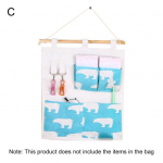 5 lahtriga hoiukott seinale riputatav kulumiskindel puuvillane linane ruumis&auml;&auml;stlik tugev kandev&otilde;imega telefonihoidik hoiup&otilde;uetasku kodule C