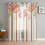 Hallid valged puuoksad L&auml;bipaistvad kardinad elutuppa Moodne Voile kardin Magamistoa T&uuml;llkardinad Aknakatted Dekoor W135 x H213cm