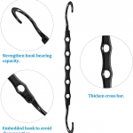 1 tk Magic riidepuud Ruumis&auml;&auml;stlikud riidepuud Kapp Ruumis&auml;&auml;stja riidepuu korraldaja Mitu riidepuud Tugev plastik raskete riiete hoiustamiseks must