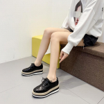 Mitmek&uuml;lgsed Flatform Kingad Naiste Platvorm Kingad Kevad Uued Brogue Platvorm Kingad Sisemise K&otilde;rgendusega &Uuml;he Kingad K&otilde;rgendusega Kingad Vabaaja HZB 34 must