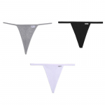 3 tk/komplekt puuvillased stringid Naiste alusp&uuml;ksid Seksikad T-seljaga alusp&uuml;ksid G-stringiga aluspesu T&uuml;drukutele hingavad intiimsed mugavad bikiinid M