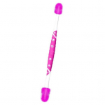 Lemmikloomakassi hambahari Superpehme silikoonharjastega hambahari Suu&otilde;&otilde;ne puhastav kassi kahe otsaga hambahari roosa