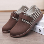 Naiste vabaaja ruudulised lamedad jalatsid libisemiskindlad jalutusjalatsid Kerged hingavad kleitkingad &Uuml;marad jalan&otilde;ud Mugavad tasapinnalised naiste t&ouml;&ouml;jalatsid 35 must