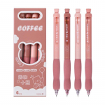 4 tk/pakk karu kustutatavad geelpliiatsid 0,5 mm musta tindiga, pehme k&auml;epidemega signatuurpliiatsid &otilde;pilastele kontori- ja koolitarbed roosa