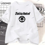 Tokio Hotel WoUnisexi T-s&auml;rk Puuvillane L&uuml;hikeste Varrukatega Graafiline Uus Pop-Rock B&auml;ndi T-s&auml;rk Unisex T&auml;navar&otilde;ivad Suures suuruses WoUnisexi r&otilde;ivad 4XL