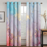 2 paneeli marmorist kardinad roosad kuldsed hallid kardinad luksuslikuks magamistoaks elutoaks k&ouml;&ouml;gi akna rulood Grommet Top Cortinas Rideau W50xH130(CM)x2PCS-Rod pocket