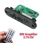 5V 12V 6W v&otilde;imendi MP3 dekoodri tahvel Juhtmevaba Bluetooth MP3-m&auml;ngija Auto FM AUX raadiomoodul Audio vabak&auml;eseade K&otilde;nede salvestamine Autotarvikud DC 3.7V-5V 6W