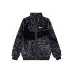 Nike Sportswear Swoosh FW22 Kunstkarusnahast Naarits Sametine Krae T&otilde;mblukuga Jakk Meeste &Uuml;ler&otilde;ivad Must DH6685-011 XS black