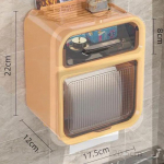 WTEMPO Seinale paigaldatav tualettpaberikarp Aukudeta veekindel paberr&auml;tikukarp Multifunktsionaalne k&ouml;&ouml;girullpaberi v&auml;ljat&otilde;mbekast 17.5*12*22cm valge