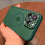 Magnetic Luxury Matte pooll&auml;bipaistev armor p&otilde;rutuskindel &uuml;mbris iPhone 16 15 14 13 12 11 Pro Max Plus jaoks Magsafe'i juhtmevaba laadimiskatte jaoks iPhone 15 Plus roheline