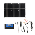 18W 12V P&auml;ikesepaneeli Komplekt V&otilde;rgust Eraldatud Monokristalliline Moodul P&auml;ikesepaneeli Laadimiskontrolleriga SAE &Uuml;hendus With Controller must