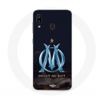 Coque Maniacase pour Samsung Galaxy A20 OM logo bleu et dor&eacute;e stade