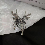 Liblikas juukseklamber Hele h&otilde;bedase ristiga geomeetriline juuksen&otilde;el Roos, lill, juuksed k&uuml;&uuml;nis, naine, t&uuml;drukud, kujundav Barrette peakate must