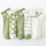 5 paari naiste kevadsuvised uued l&uuml;hikesed puuvillased sokid Jaapani armsad vabaaja multifilmi paarissokid 5Pairs