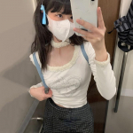 Fairycore Patchwork Tops Jaapani Harajuku Kawaii T-s&auml;rk Y2k Esteetika Angel Print Ts&auml;rk E-t&uuml;druk armsad riided 2000ndad S beež