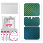 apgo kaitsev nahakleebis seljale, mis &uuml;hildub Lenovo Legion 2 Pro-ga, &uuml;mbriskile, foolium, vin&uuml;&uuml;l &ndash; mustriga s&uuml;sinik-kameeleon CAKA1