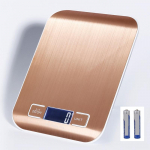 1-10 kg toidukaal, 304 roostevabast terasest digitaalne k&ouml;&ouml;gikaal, kaal grammides ja untsides toiduvalmistamiseks, toiduvalmistamiseks, pakendamiseks, k&auml;sitsi valmistatud, vedelikud Battery(5kg/1g) kuld