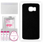 apgo Protective Skin Sticker for the back compatible with Samsung Galaxy S6 G920, Wrap Film, Foil, Vinyl - Pattern Matte Black