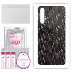 apgo Protective Skin Sticker for the back compatible with Honor 20, Wrap Film, Foil, Vinyl - Pattern Carbon Black Pixel