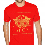 RoUnisex Empire SPQR Unisex T-s&auml;rk &Uuml;lem&otilde;&otilde;duline Unisexile Kunstis&auml;rgi Disain Top T-s&auml;rgid Unisexile Puuvillased T-s&auml;rgid Vabaaja Uusim XL