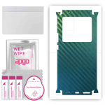 apgo Protective Skin Sticker for the back+sides compatible with Vivo X80 Pro, Full Wrap Film, Foil, Vinyl - Pattern Carbon Chameleon CAKA1