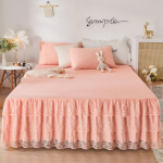Voodi seelik &Uuml;hev&auml;rviline voodikate pits stiilis voodikate falda de cama Nahas&otilde;bralik madratsikaitse (Padjap&uuml;&uuml;r puudub) Queen 150x200cm 1pc